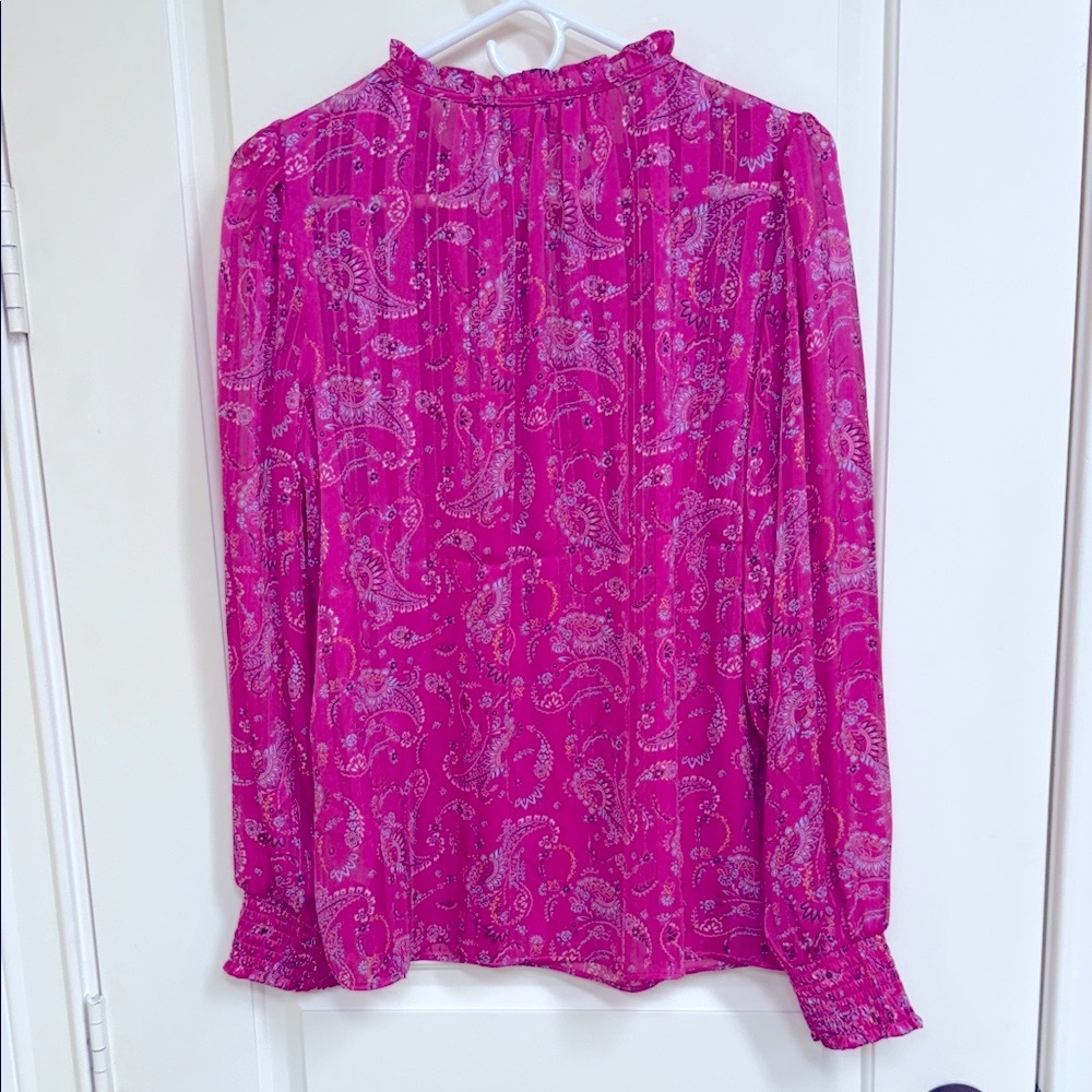 Vibrant Pink Paisley Blouse - Picture 8 of 13